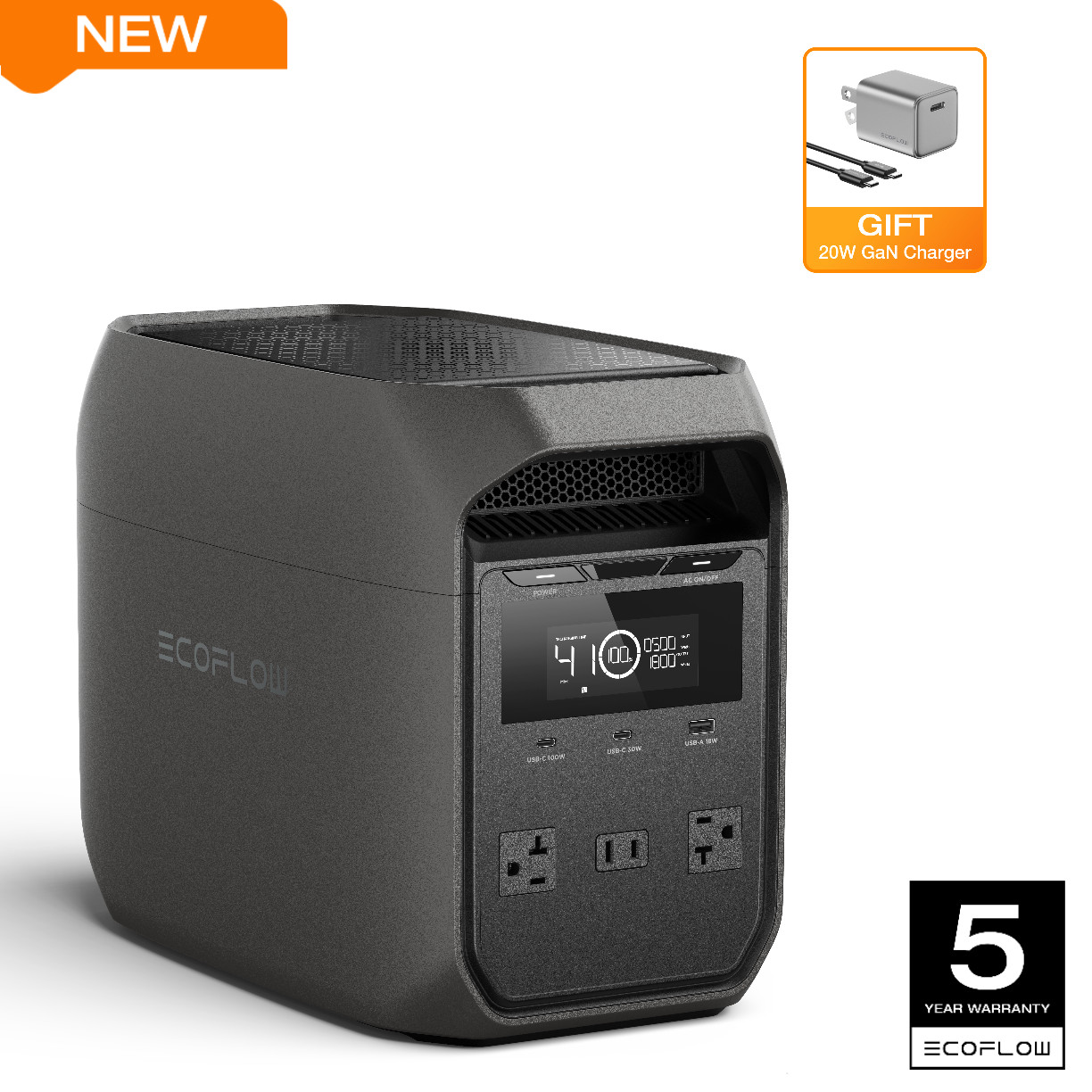 EcoFlow 1024Wh DELTA 3 Classic 1800W Portable Power Station+Optional Accessories