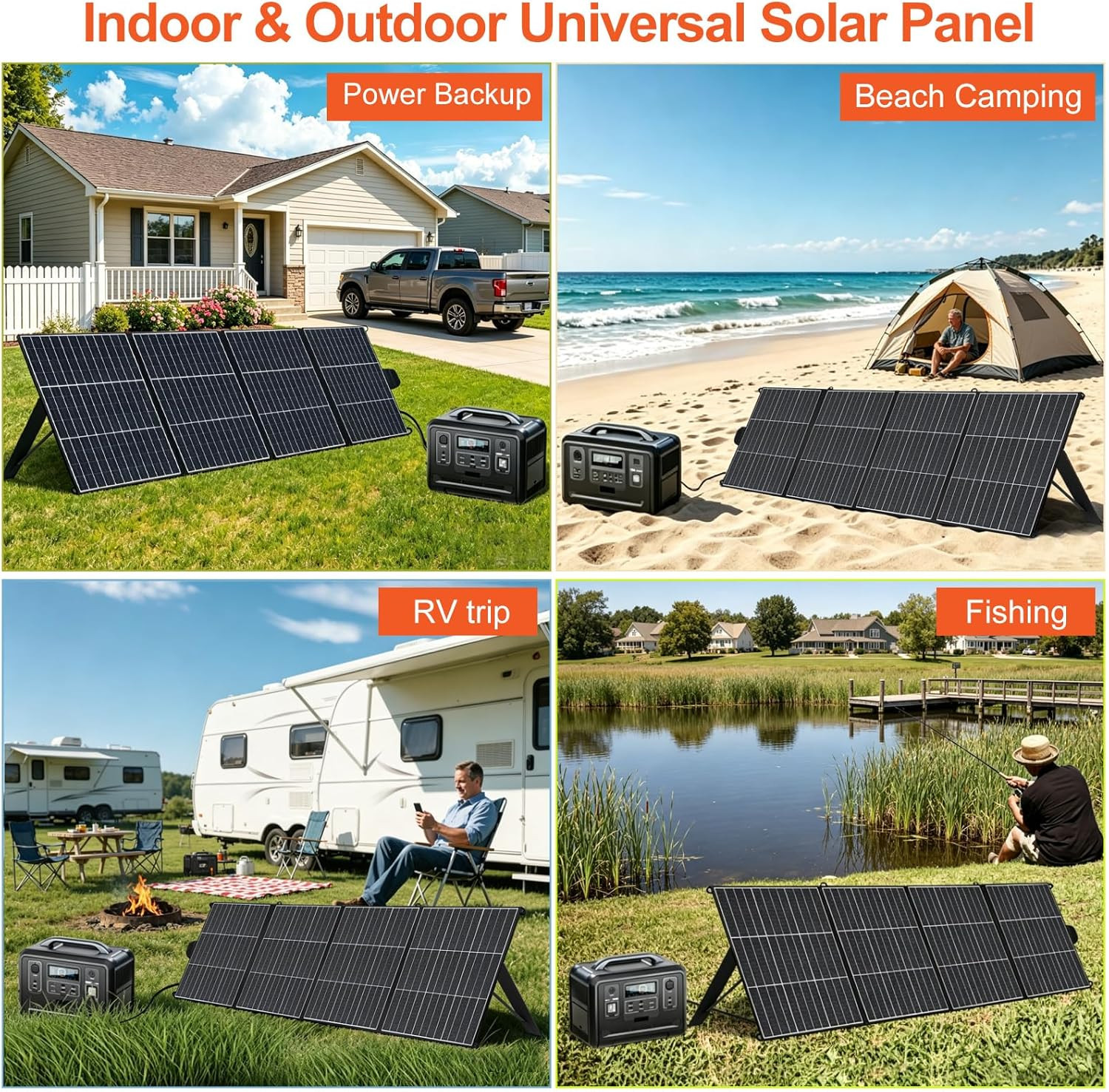 200W Portable Solar Panel for Power Station 25% Efficiency HPBC Cells ETFE Folda