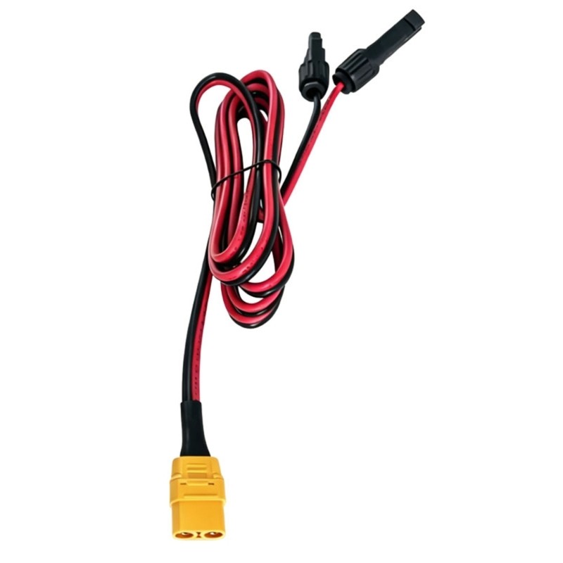 XT90 Female To Power Cable 12AWG Copper For Solar Panel Application