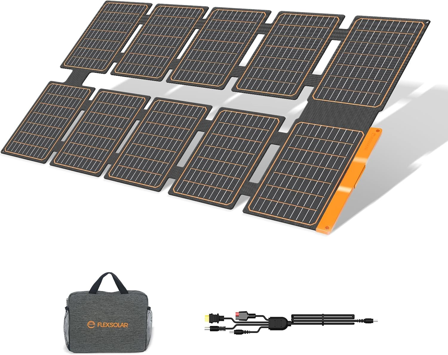 100W Portable Solar Panel – 24% High Efficiency, IP67 Waterproof, QC3.0 USB-A/US