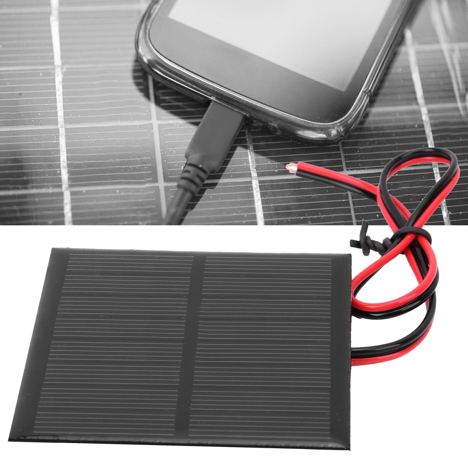 5Pcs Small Solar Battery Panel Polysilicon Epoxy Battery Module With 30cm New
