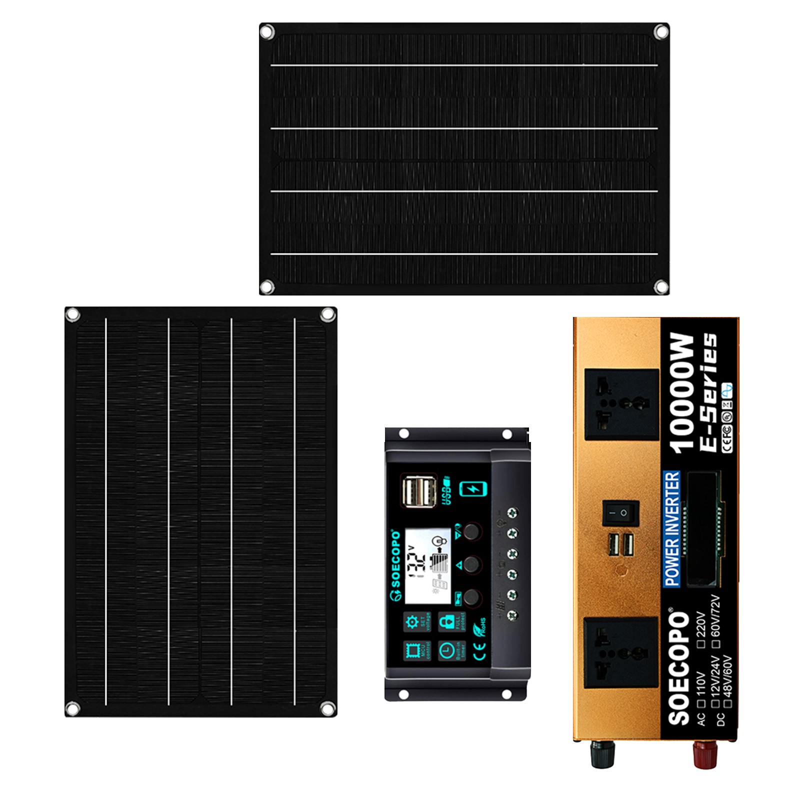10000W Solar System Kit | 12V24V DC Input to 110V/220V AC Outputs7