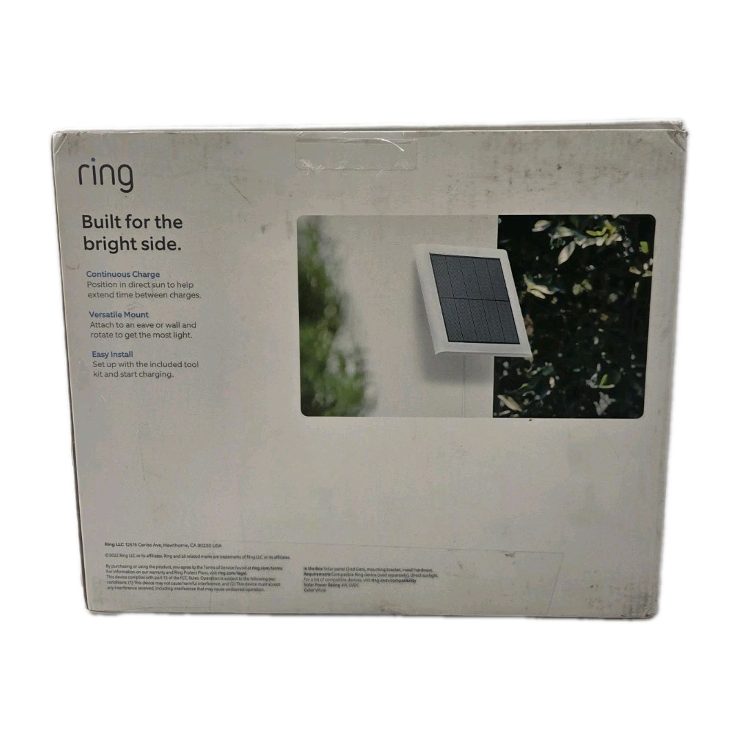 Ring 2nd Generation 4W Solar Panel for Select Ring Security Cameras – White