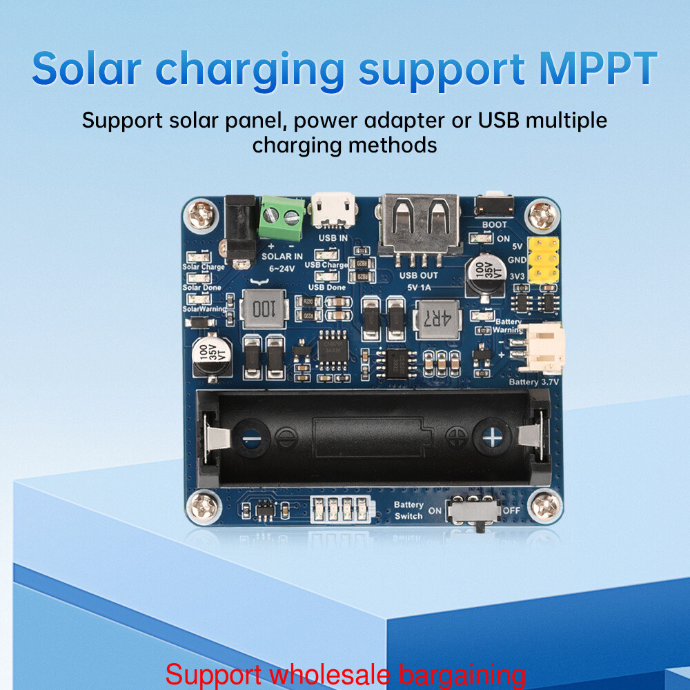 Power Manager Module for 6V~24V Solar Panel Support MPPT USB Battery Charging