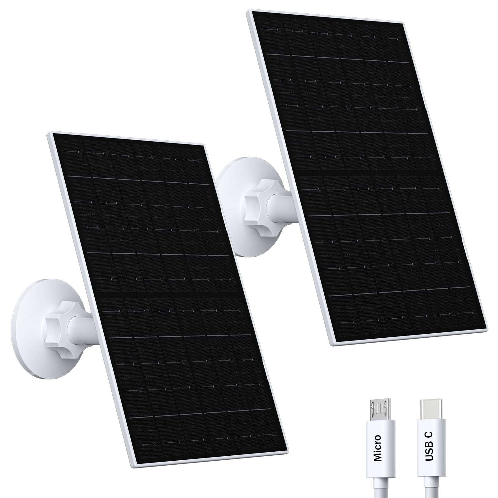 Zivif 7W Solar Panel for Eufy Camera, 5V USB/Type-C Solar Charger Compatible …