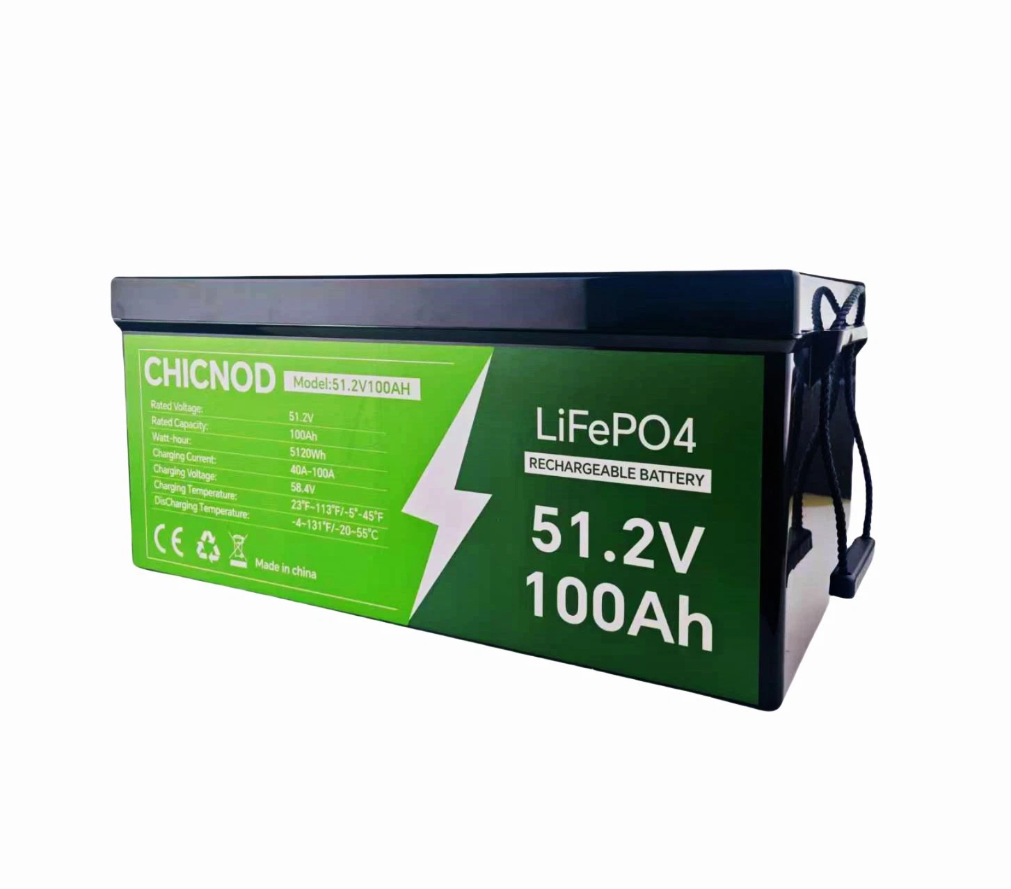 50Ah 48V LiFePO4 lithium Battery 50V 2560Wh BMS For Solar RV Marine Golf Cart