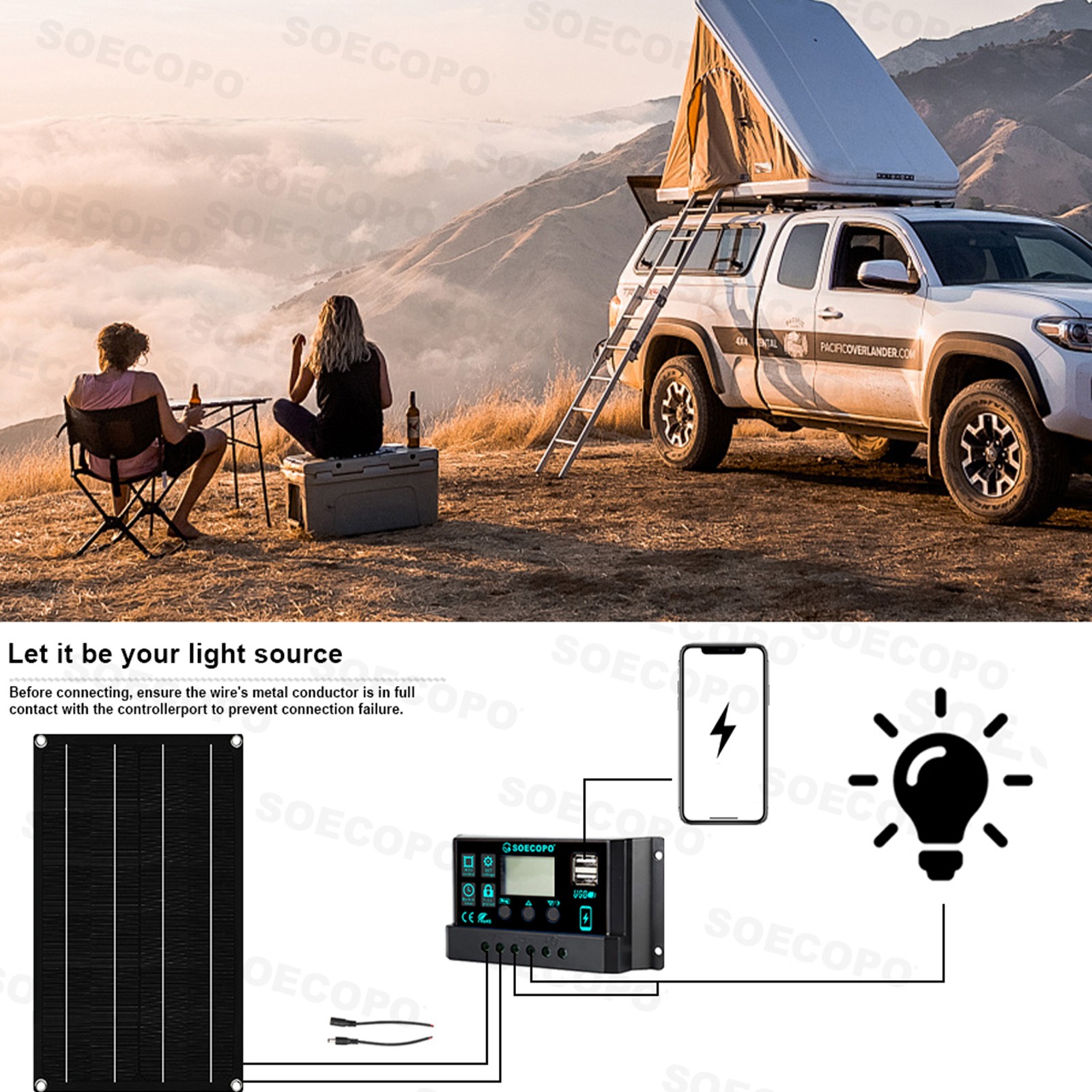 7000W Solar Power Supply 800W Panel 100A Controller 12V/24V DC to AC 110V/220V