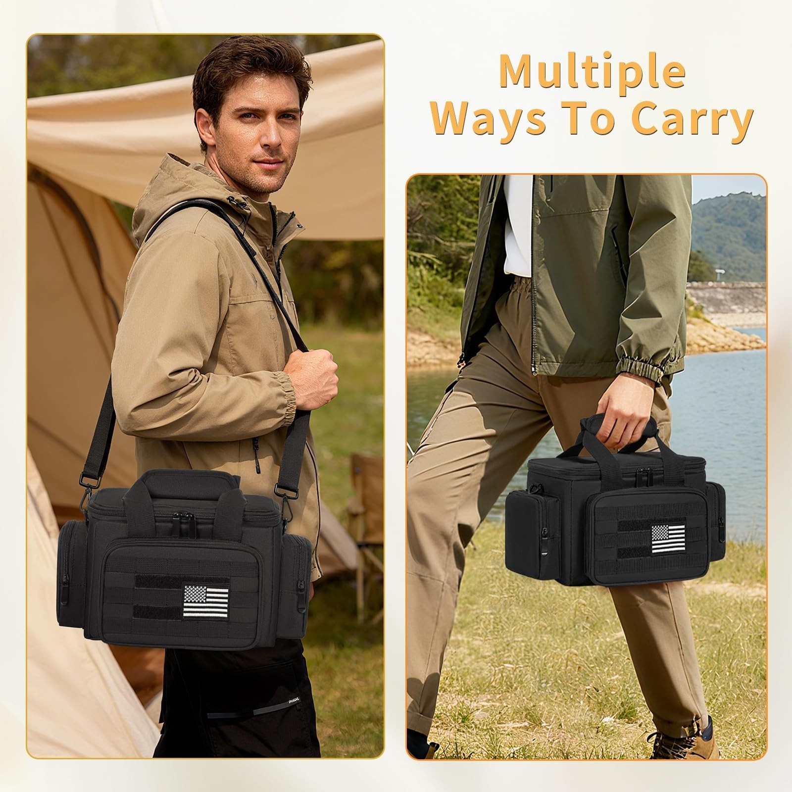 Portable Power Station Carrying Bag for Solar Generators – Travel Case with Pock