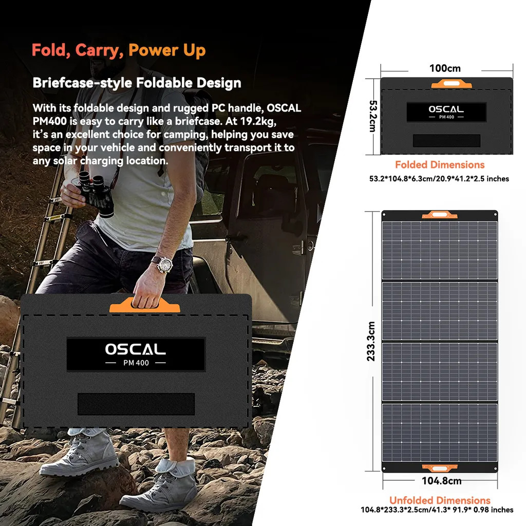 Blackview OSCAL PowerMax 3600Wh Portable Power Station 3000W + 400W Solar Panel