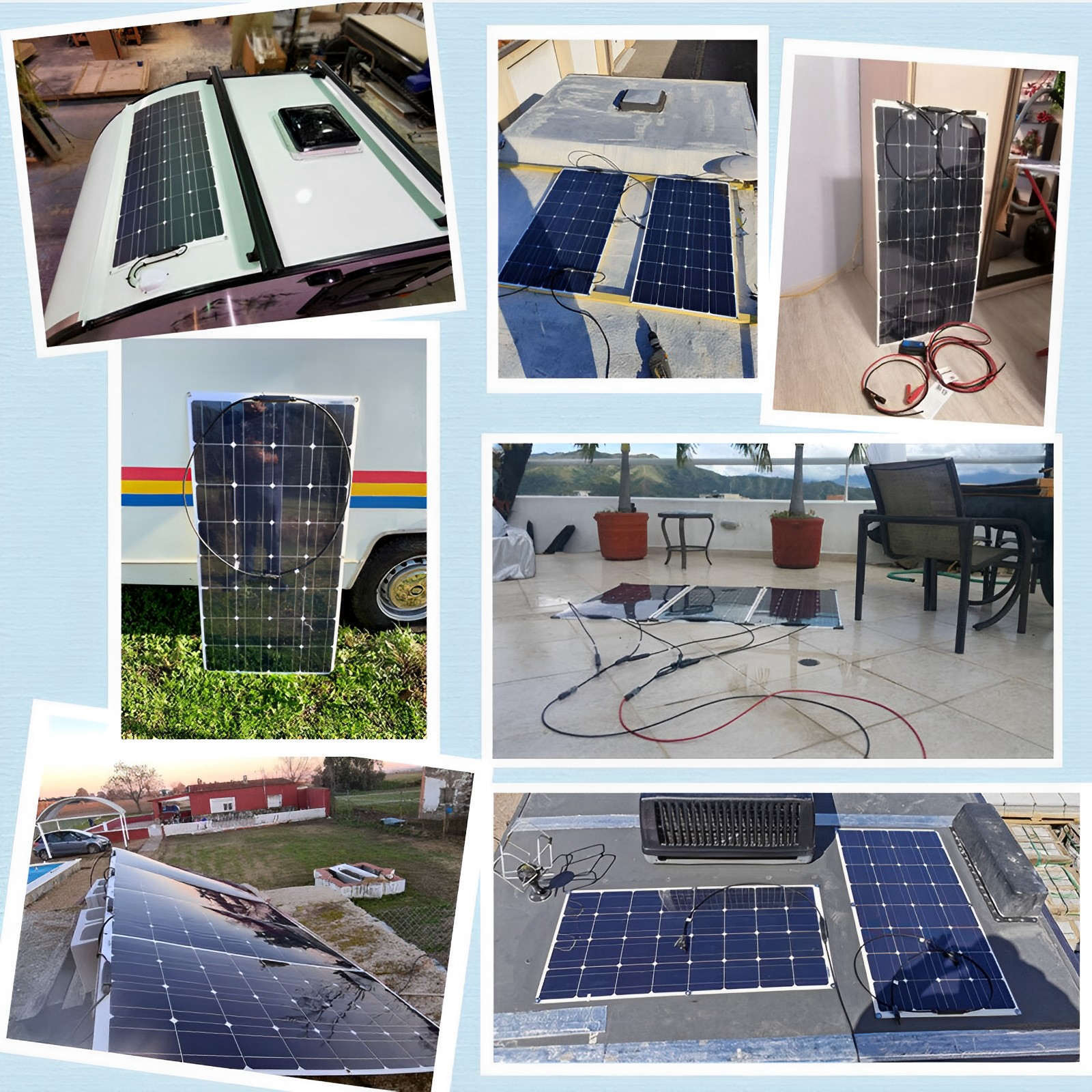 Flexible Solar Panels Kits 1200W W/ 40A PWM MPPT Charge Controller Camping Home