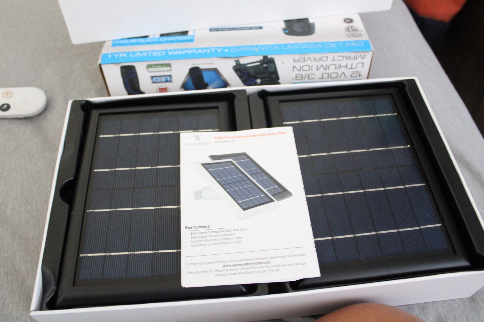 Wasserstein Solar Panel, 13ft Cable for Arlo Pro 3 and Arlo Ultra, 2-Pack, Black
