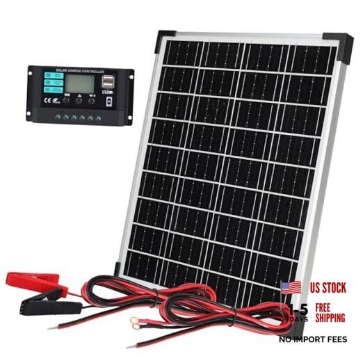 Solar Panels Kit Monocrystalline Solar Battery Maintainer 12V 10A Charge