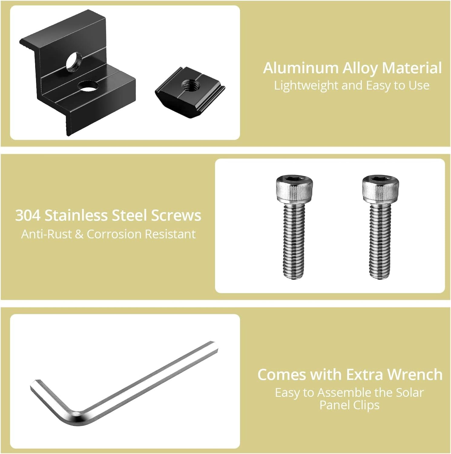 10Pcs Solar Panel End Clamp 30Mm/35Mm, Aluminum Z Brackets for Solar Panels …