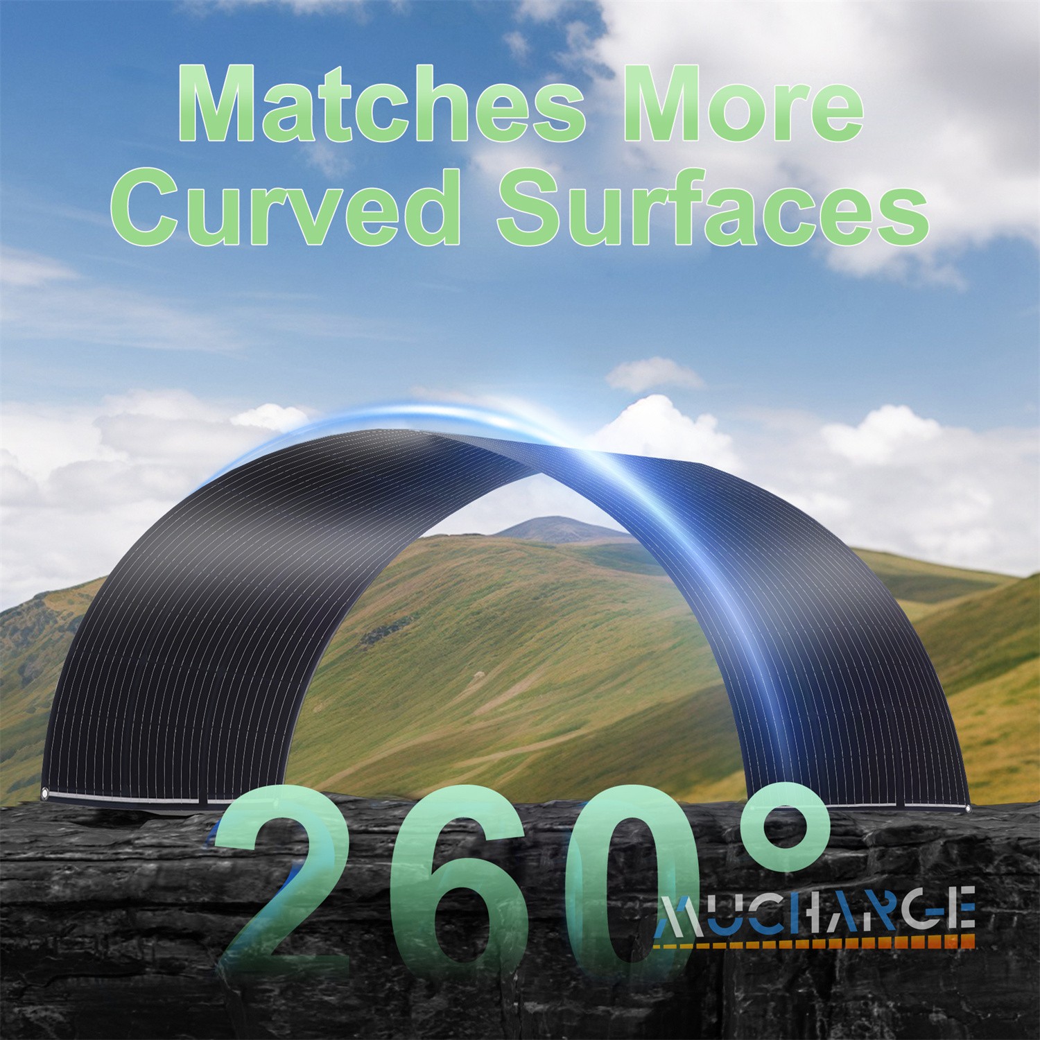 200W Flexible High Effciency Solar Panel Kit Sunshed RV Battery Charge Boating
