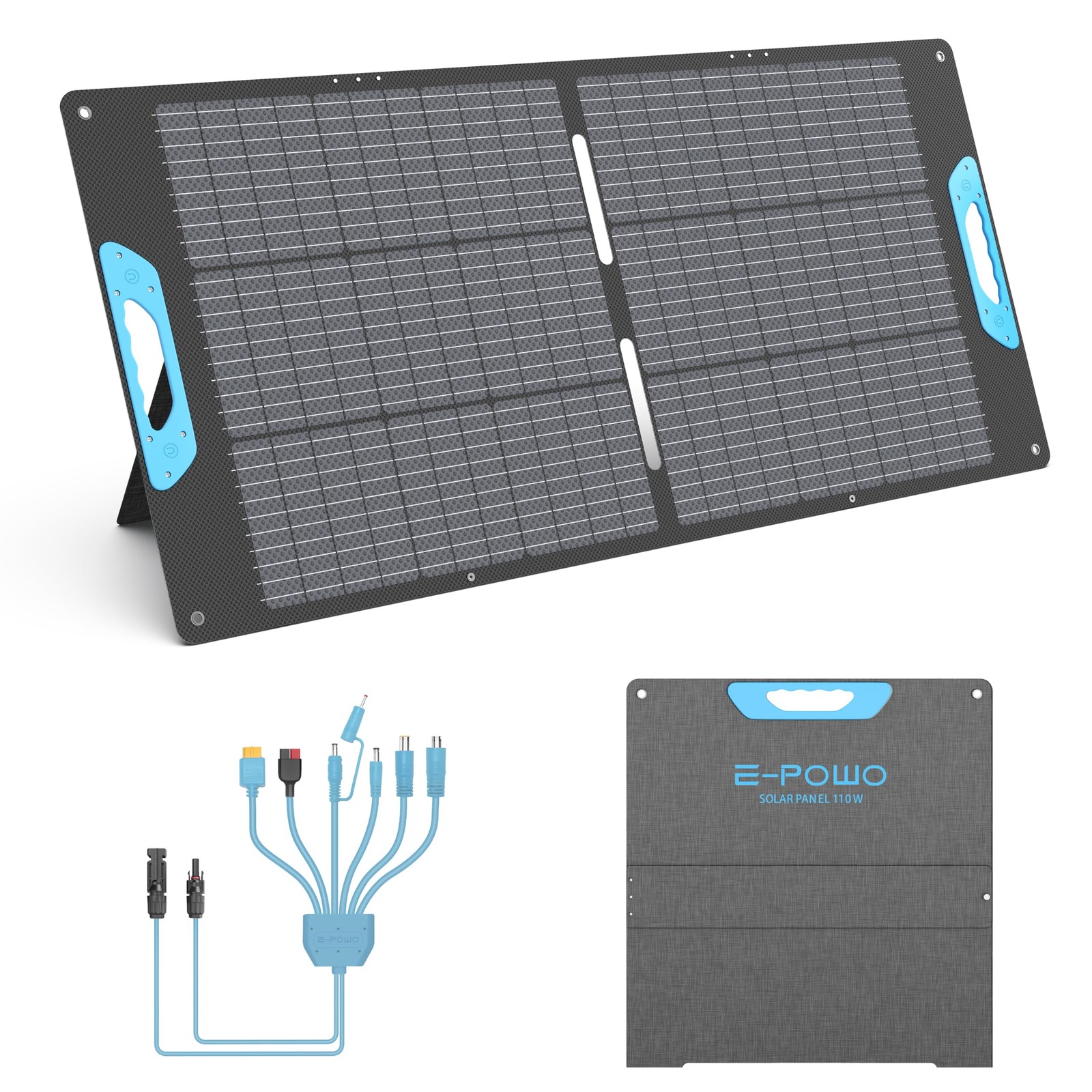 110W Portable Solar Panel for Power Station, 23.5% High Efficiency ETFE Folda…