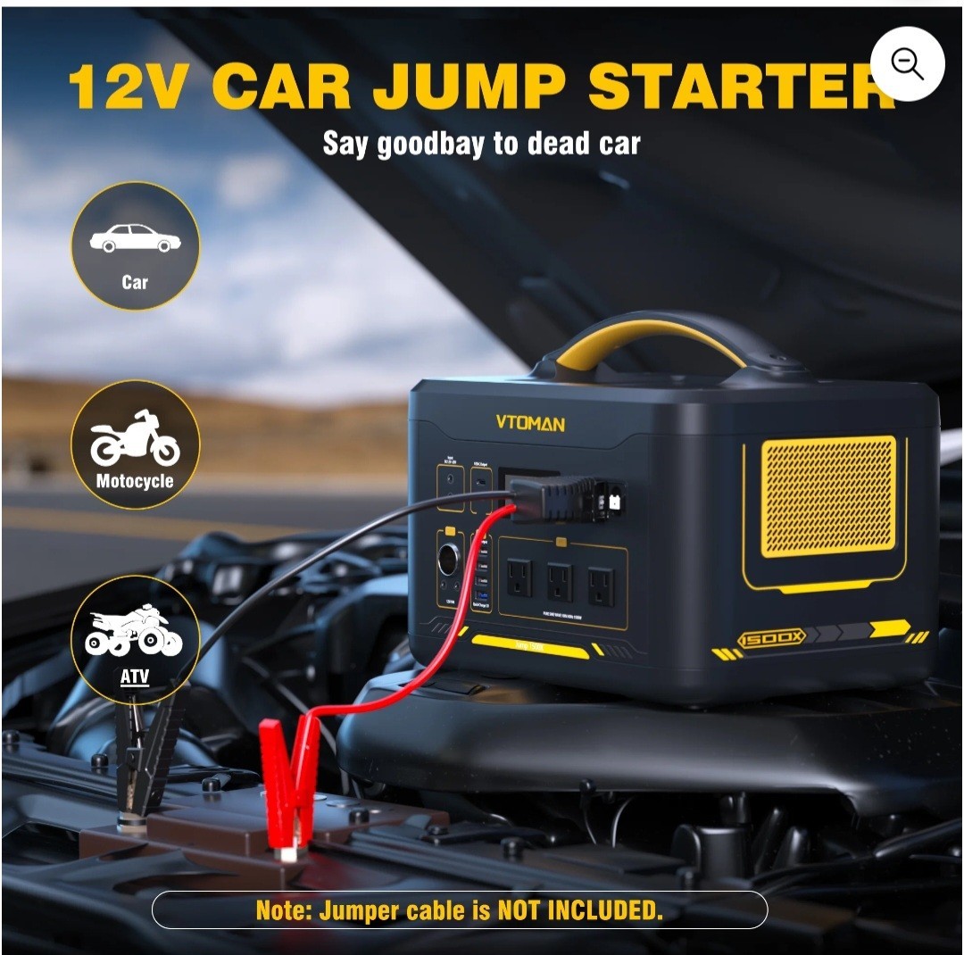 VTOMAN Jump 600X Portable Power Station 600W 299Wh Solar Generator LiFePO4
