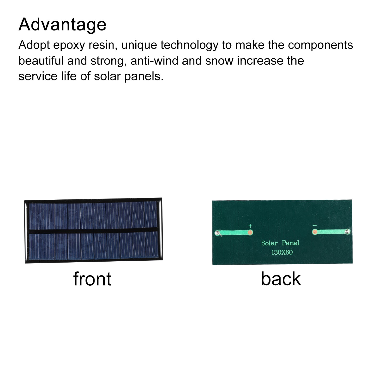 Mini Solar Panel Cell 5V 200mA 1W 130mm x 60mm for DIY Project