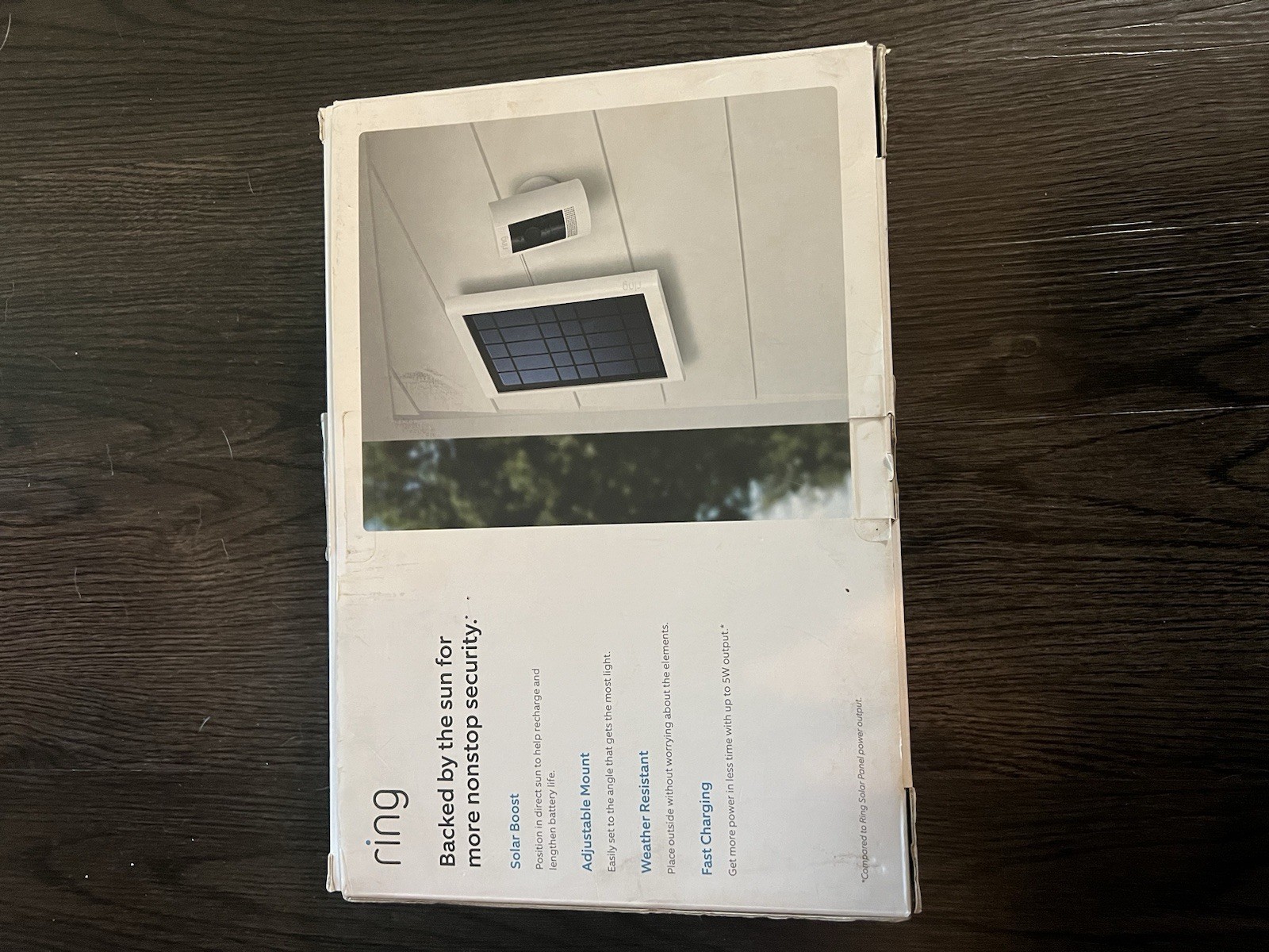 Ring White Solar Panel Rechargeable For Ring Cameras