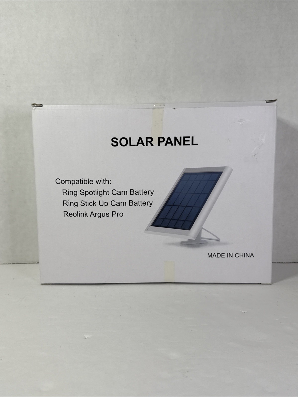 Solar Panel for Ring Spotlight Cam Stick Up Cam Reolink Argus Pro Battery White