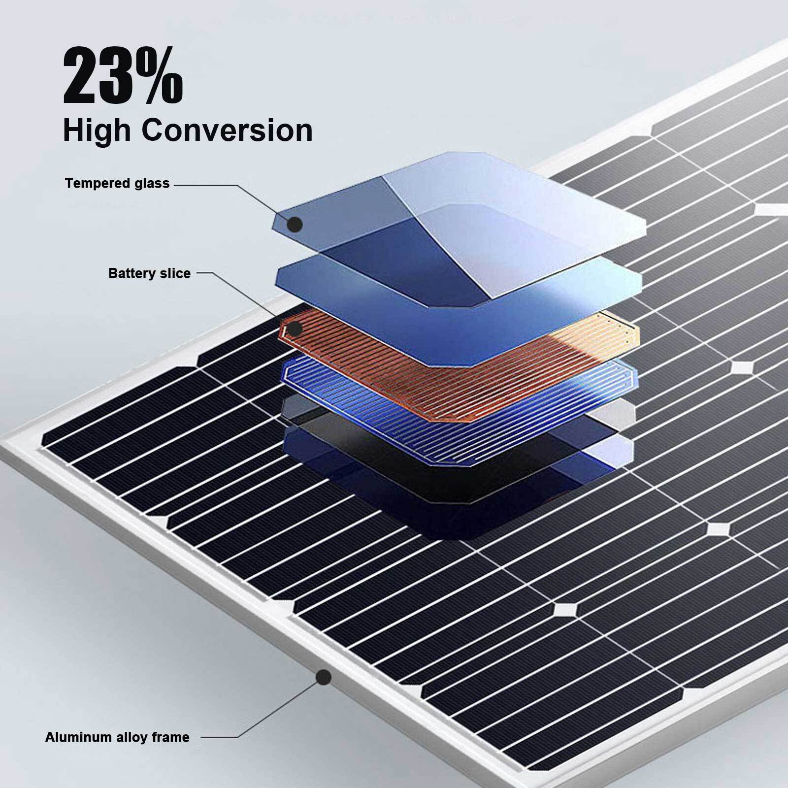 600W Solar Cell 3x200W Mono Solar Panel Kit High Efficiency Module for RV Marine
