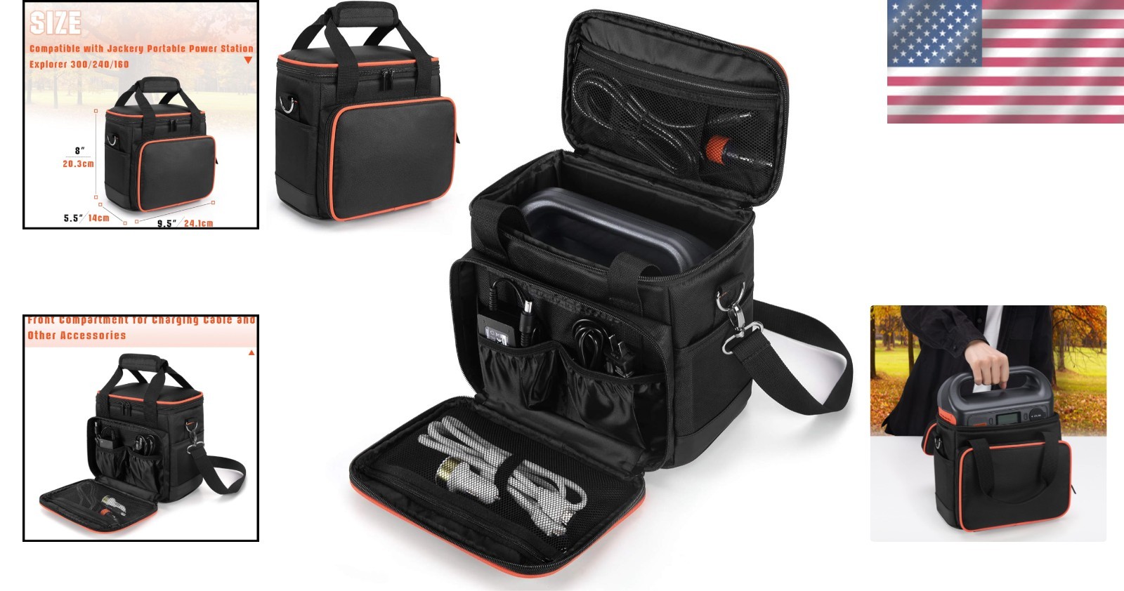 Waterproof Travel Bag for Jackery Explorer 160/240/300 – Lightweight & Durable