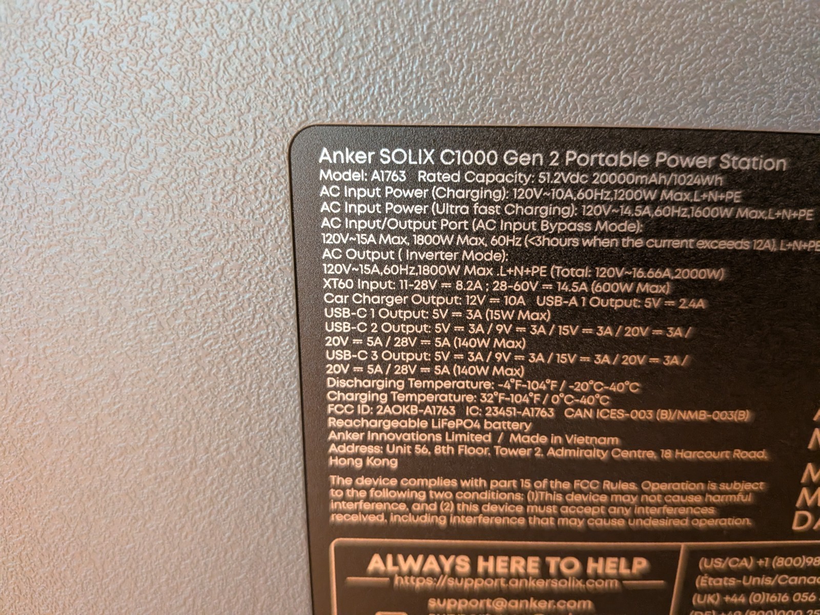 Anker SOLIX C1000 Gen 2 Gray Portable Power Station