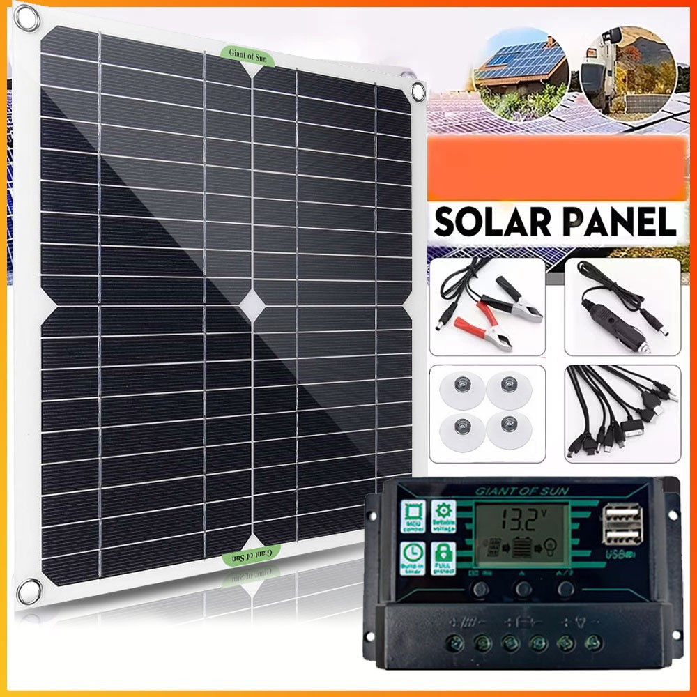 Complete Solar Panel Kit Solar 400W Power Generator 100A Home 12V Grid System