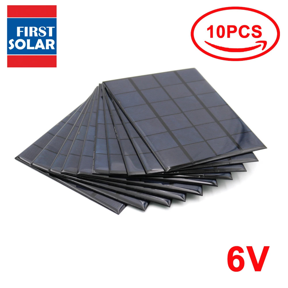 10PCS X DC Solar Panel 6V 100Ma 167Ma 183Ma 333Ma 500Ma 583Ma 750Ma Solar Batter