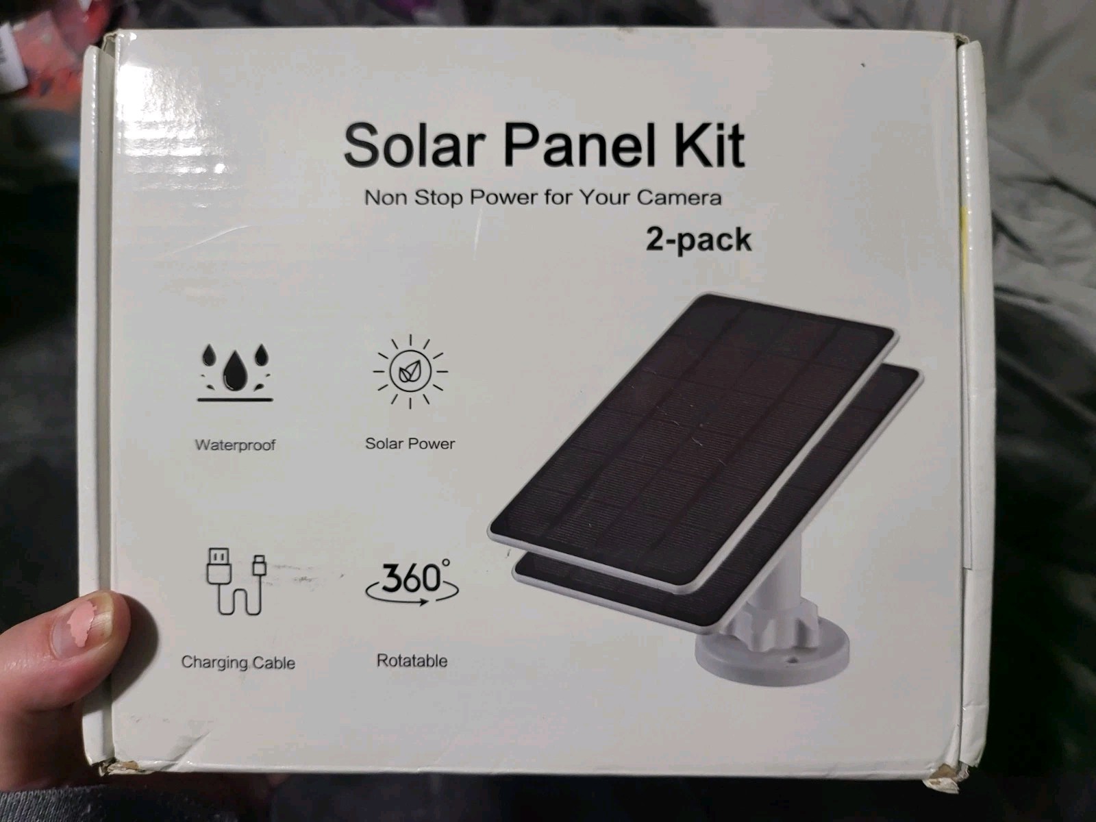 Solar Panel 6V Type-C Solar Panel Waterproof Cable for Security Camera