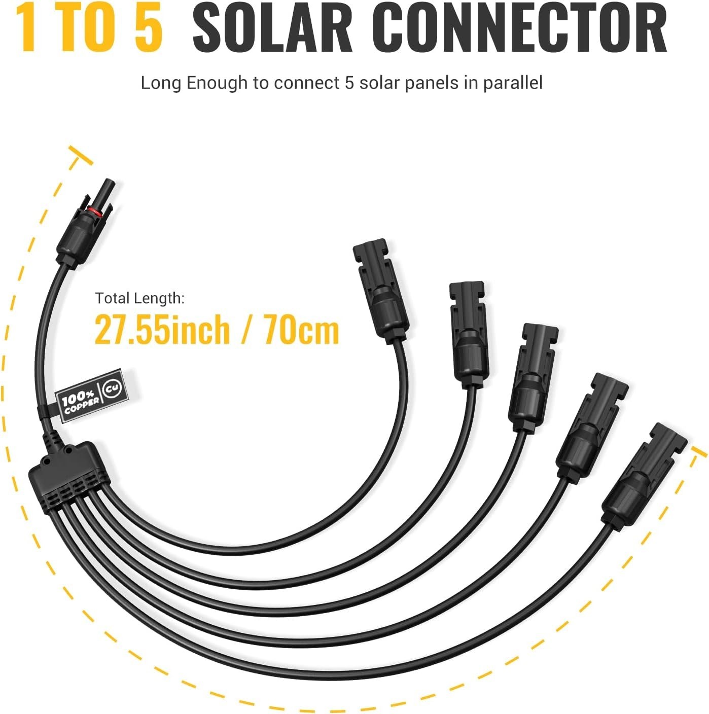 Solar Panel Parallel Connector 5-in-1 Kit