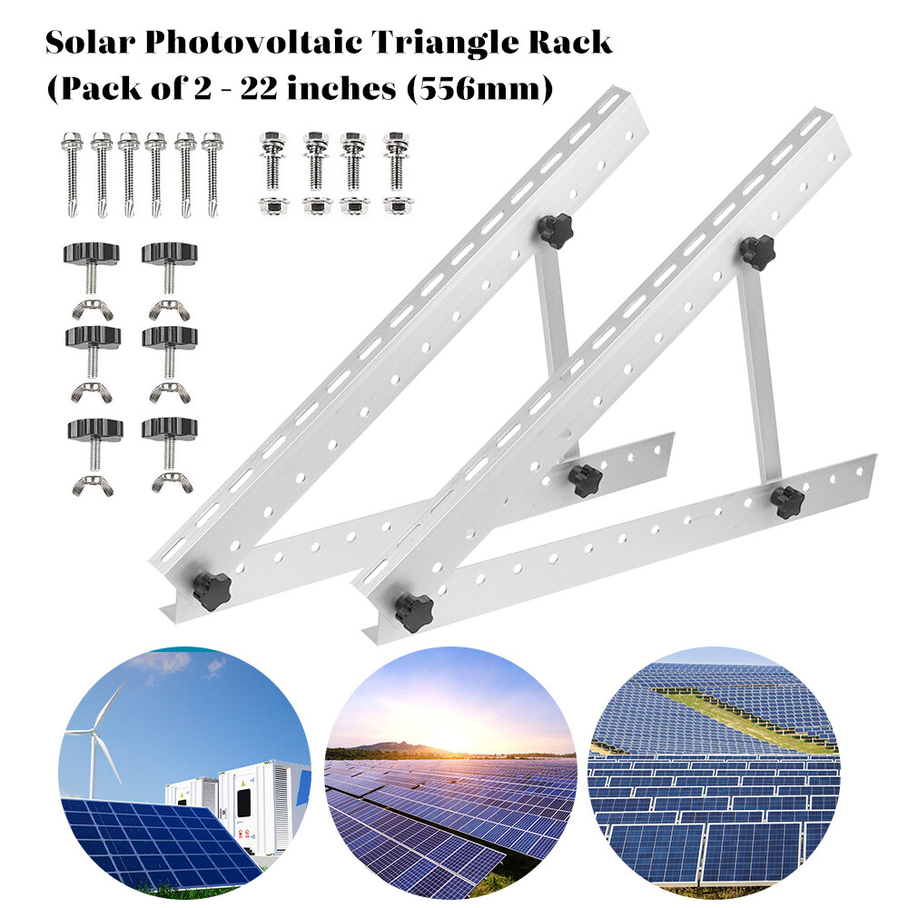 2/4/8 Pcs Solar Panel RV Tilt Mount Brackets Roof Flat Surface Adjustable Frame