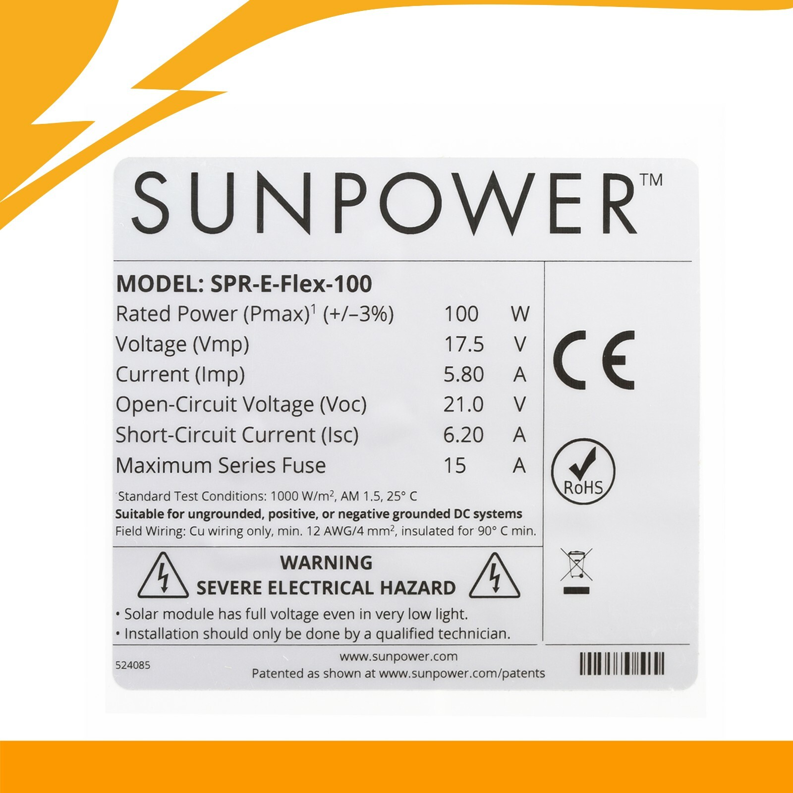 SunPower 100 Watt Mono Solar Panel works great for Yachts/Boat