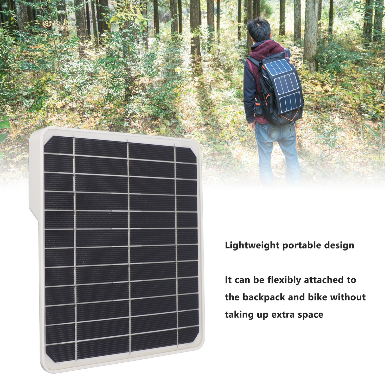 20W Solar Panel With USB TYPE C DC Port Waterproof 5V 2A Portable Solarˇ