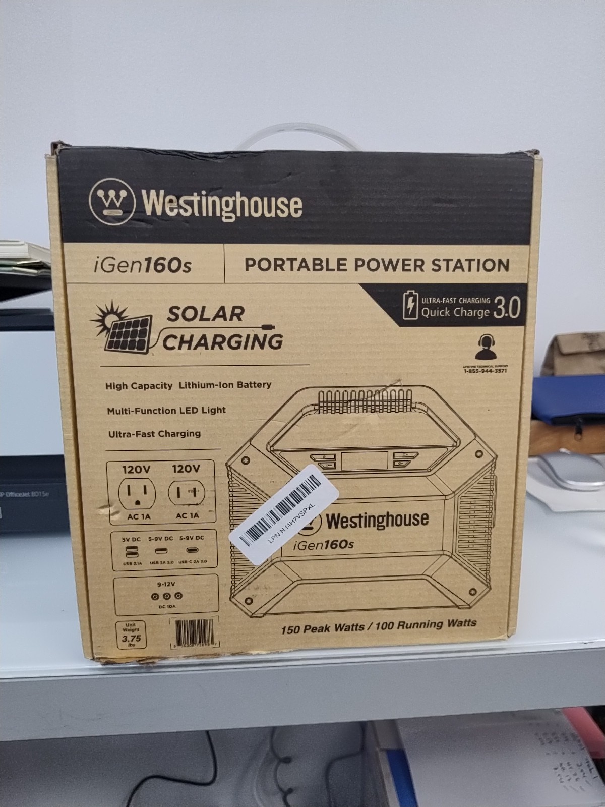 Westinghouse 155Wh 150W Portable Power Station & Solar Generator, Backup Battery