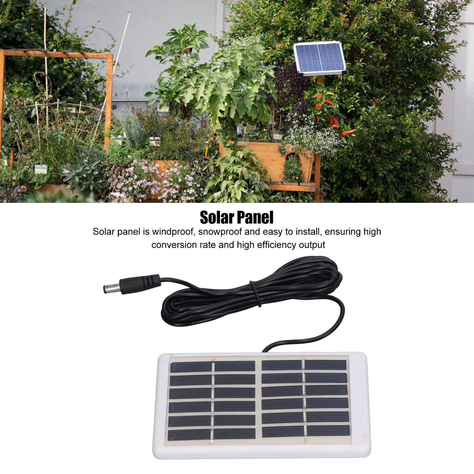 Solar Panel 1.2W 6V 9V Lightweight Portable Polysilicon Crystals DC