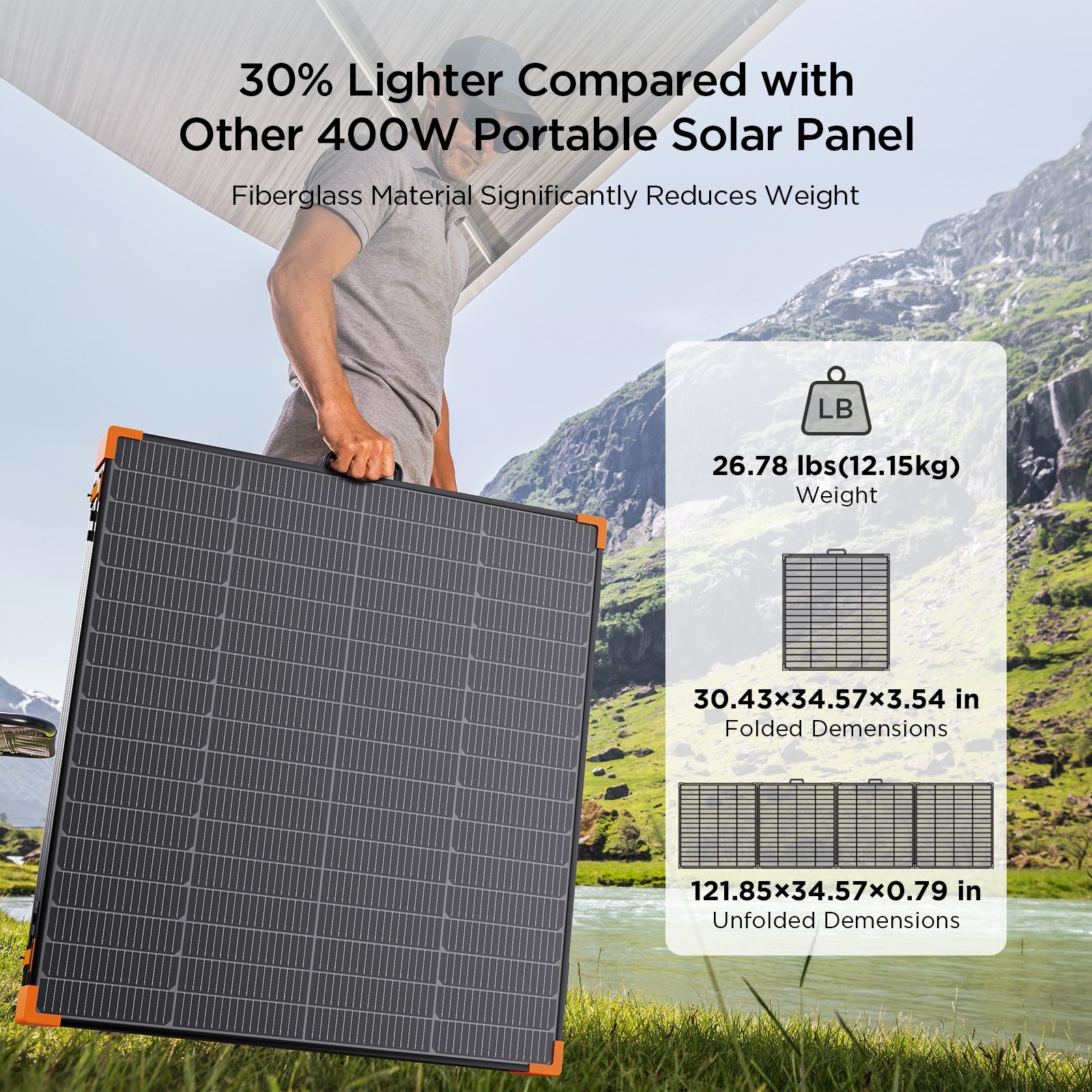 ZOUPW 450W Solar Panel N-Type 16BB 25% High Efficiency for Power Station RV