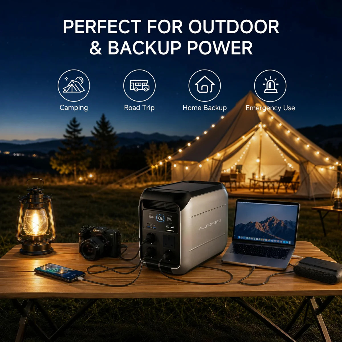 ALLPOWERS P1800 1024Wh Portable Power Station 1800W Solar Generator LFP Battery