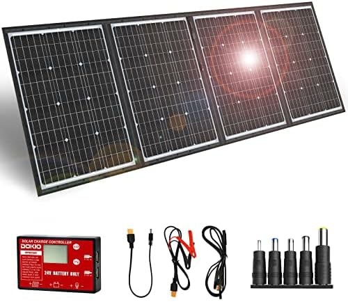 DOKIO 200W 36V Portable Foldable Solar Panel Kit, Compact 20×27.4in Design 9….