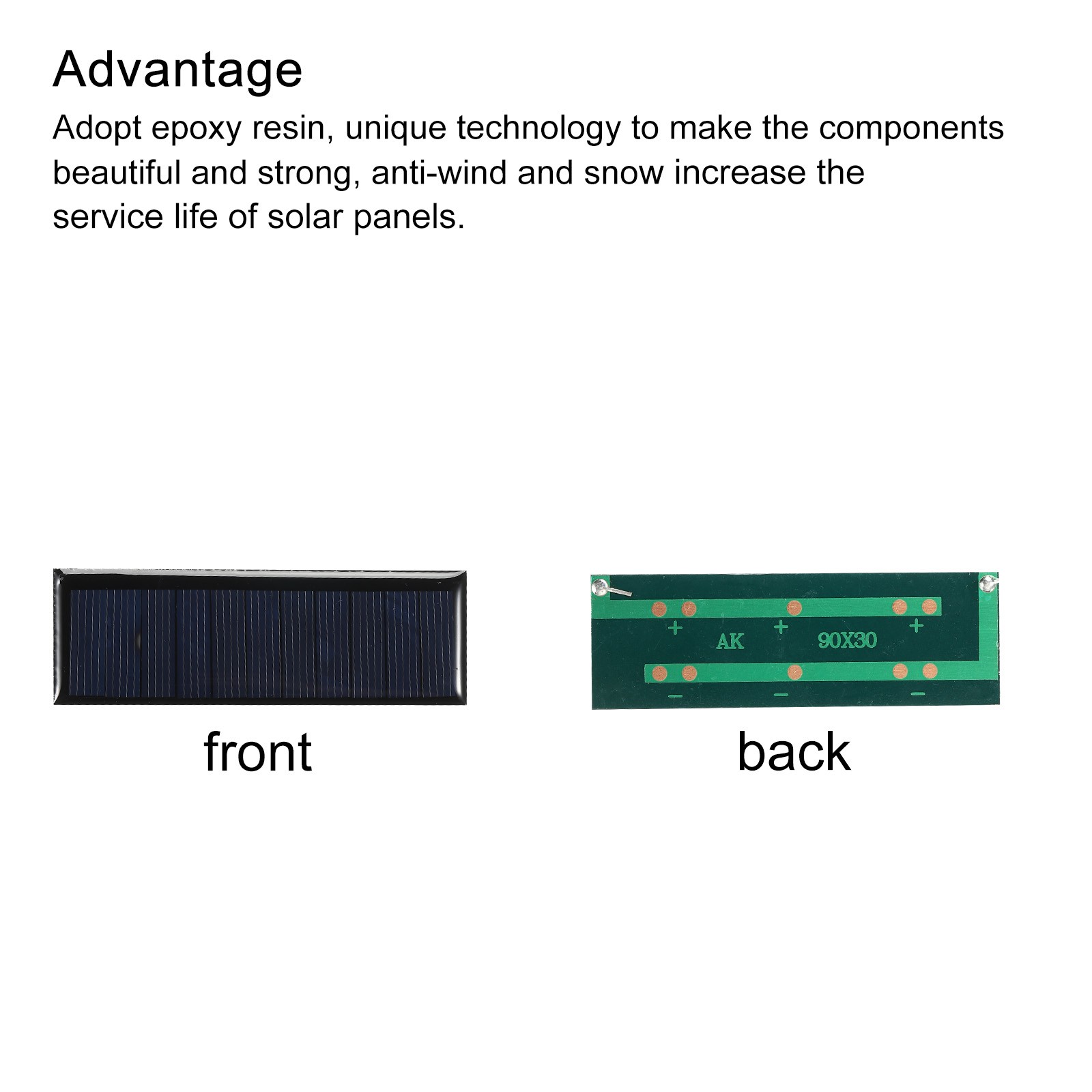 5 x Mini Solar Panel Cell 5.5V 70mA 0.385W 90mm x 30mm for DIY Project