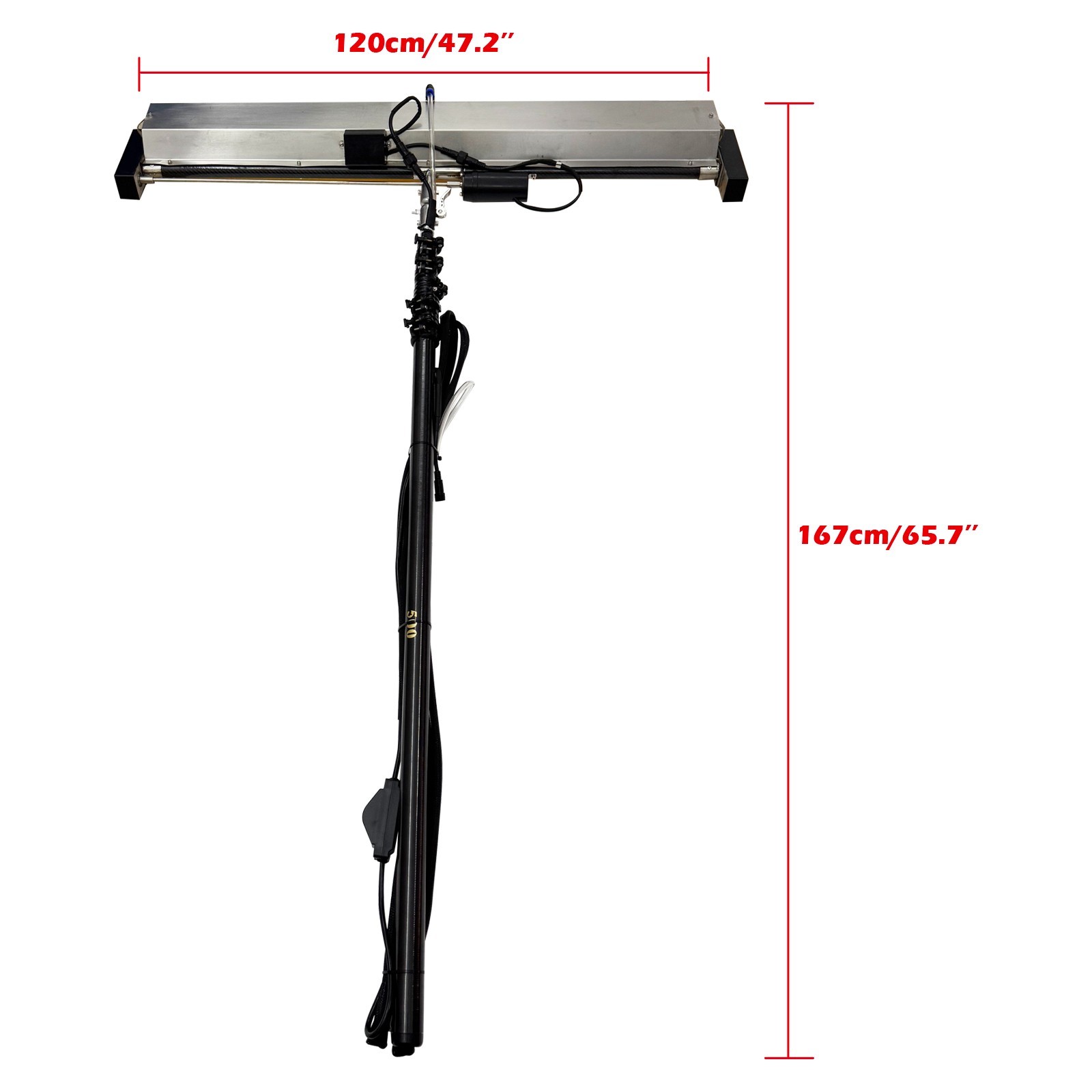 16.4ft/5 meters Electric Solar Panel Cleaner for Roof Mounted & PV Systems 110V
