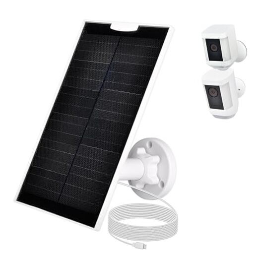 Solar Panel Compatible with Spotlight Cam Plus(Battery) and White 2 Pack