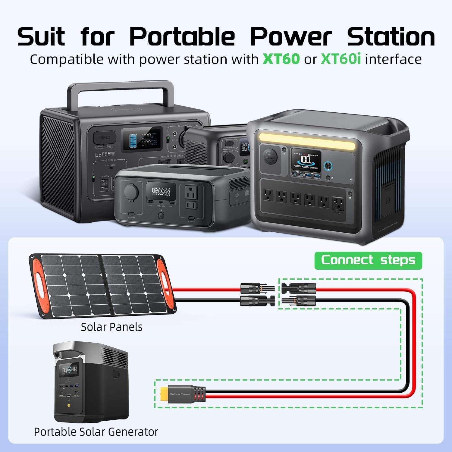 10ft Solar to XT60 Cable for Solar Panels