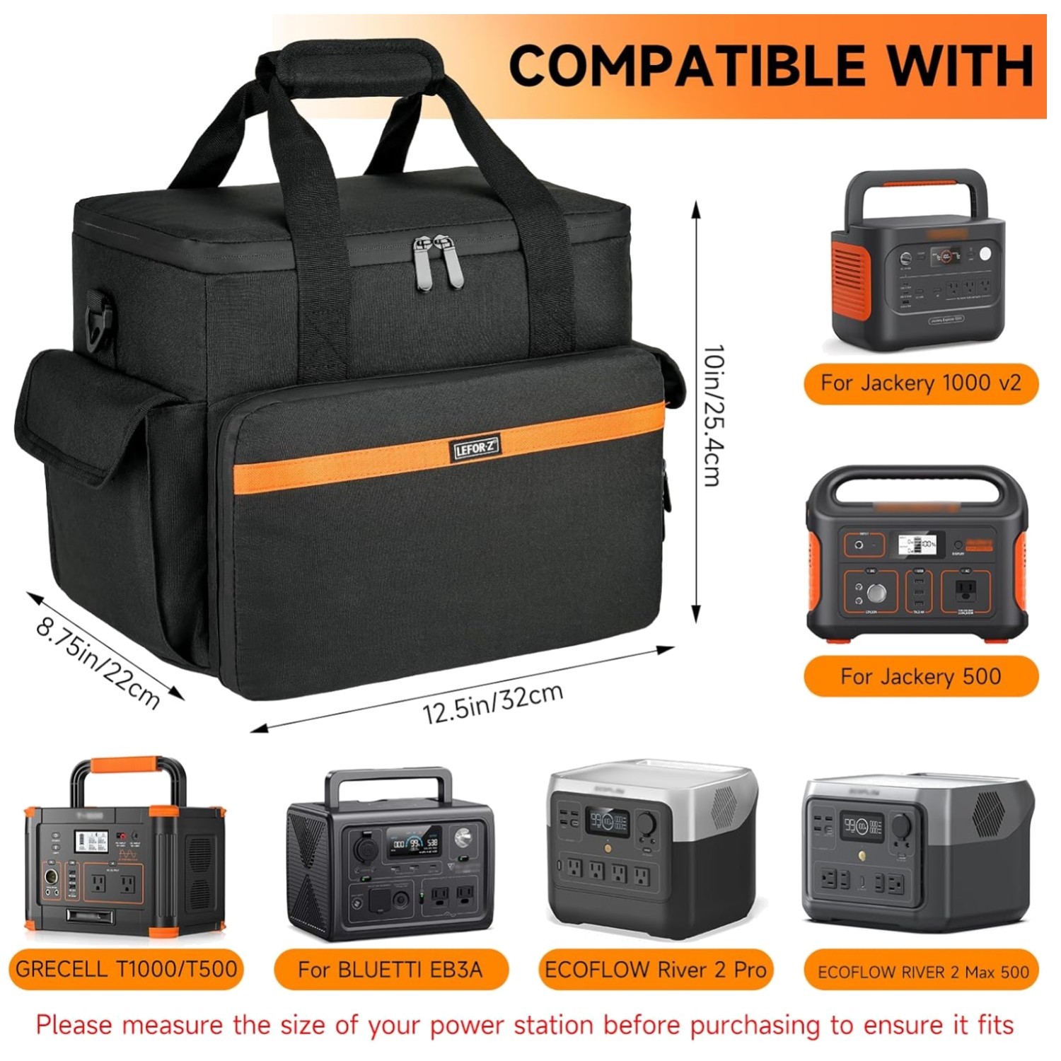 Protective Carrying Case for BLUETTI EB3A/GRECELL T500