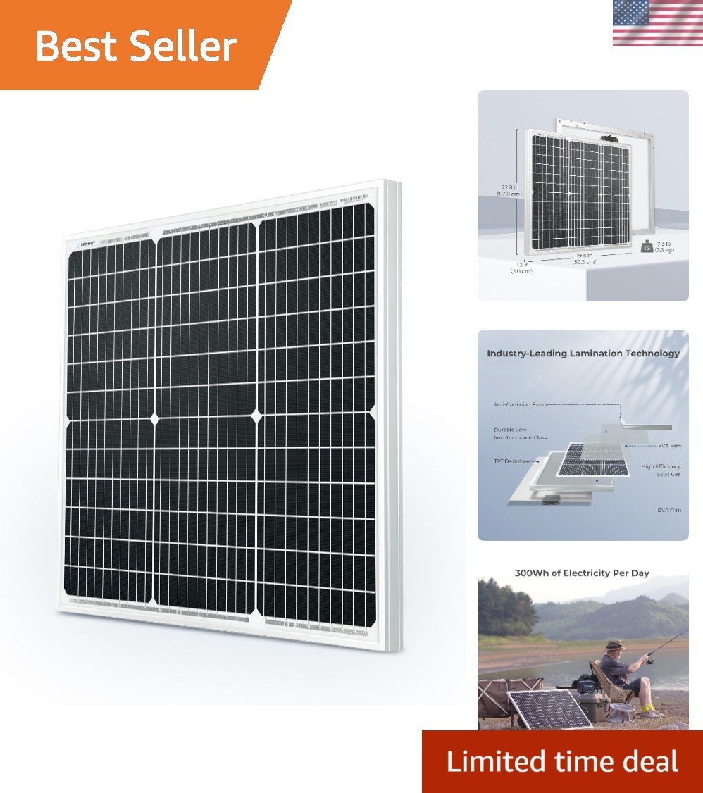 Compact 50W Solar Panel with Protection – Long-Lasting Outdoor Performance