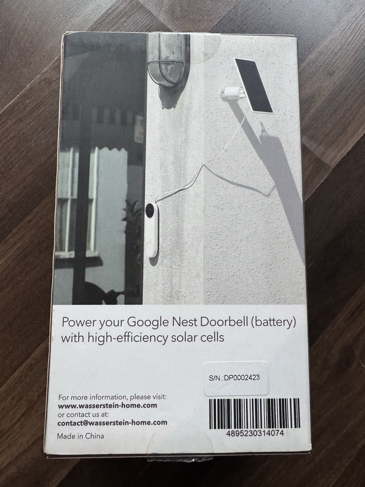 Wasserstein Solar Panel For Google Nest Doorbell (Battery) WHITE