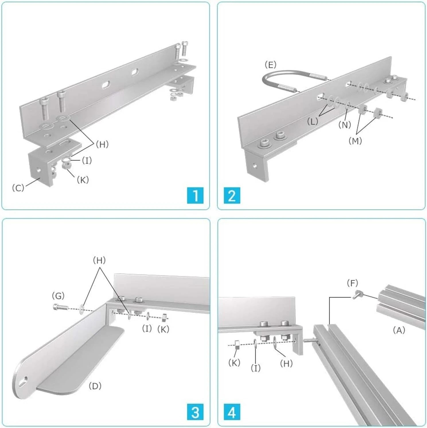 Complete Off-Grid Pole Mount System for Solar Panels Up to 100W | Easy Install