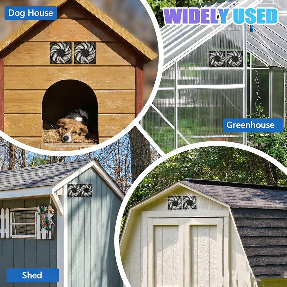 Solar-powered dual-fan intelligent ventilation system,suitable for chicken coops