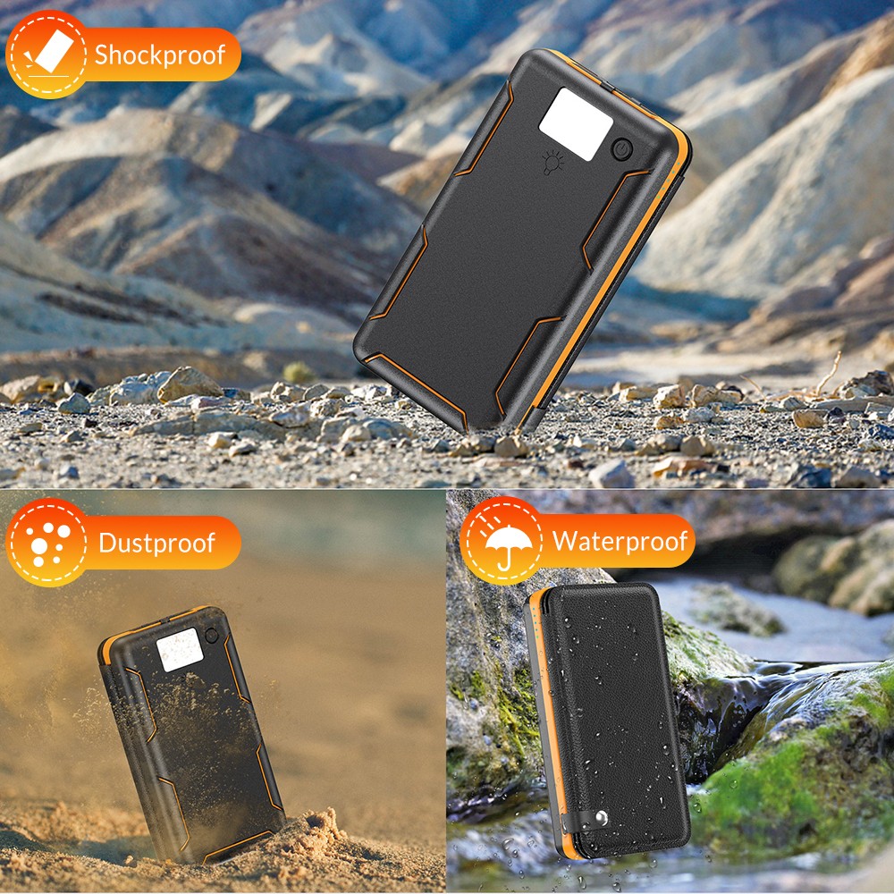 46800mAh Portable 6 Solar Panel Folding Power Bank Outdoor Camping Phone Charger