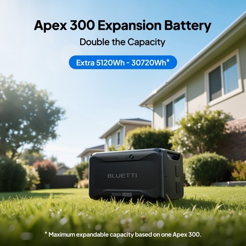 BLUETTI Apex 300 3840W 13KWh Portable Power Station with 2*B500K Extra Battery