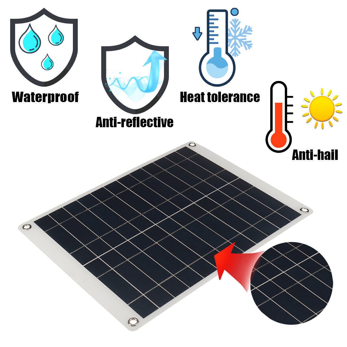 40W 12V Mono Solar Panel Kit Caravan Power Battery Charging with Controller